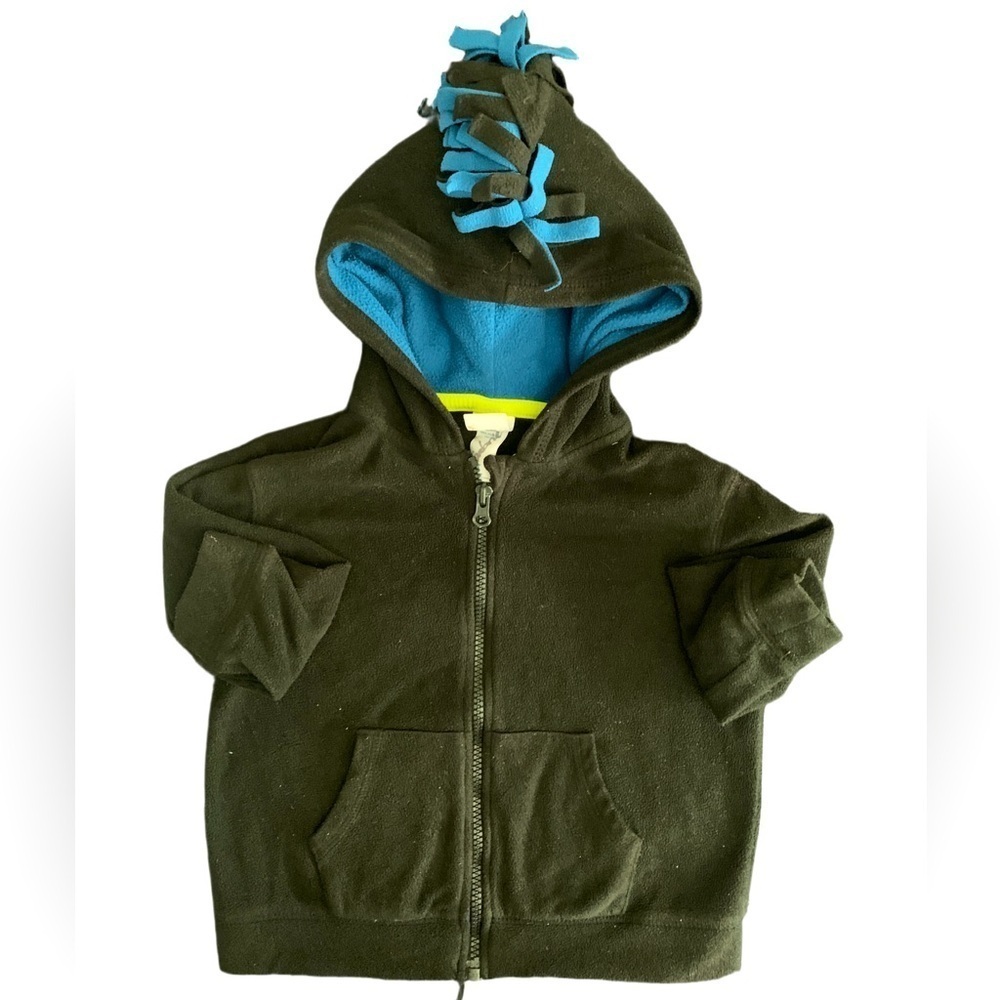 Circo Black and Blue Dino Mohawk Fleece Hoodie